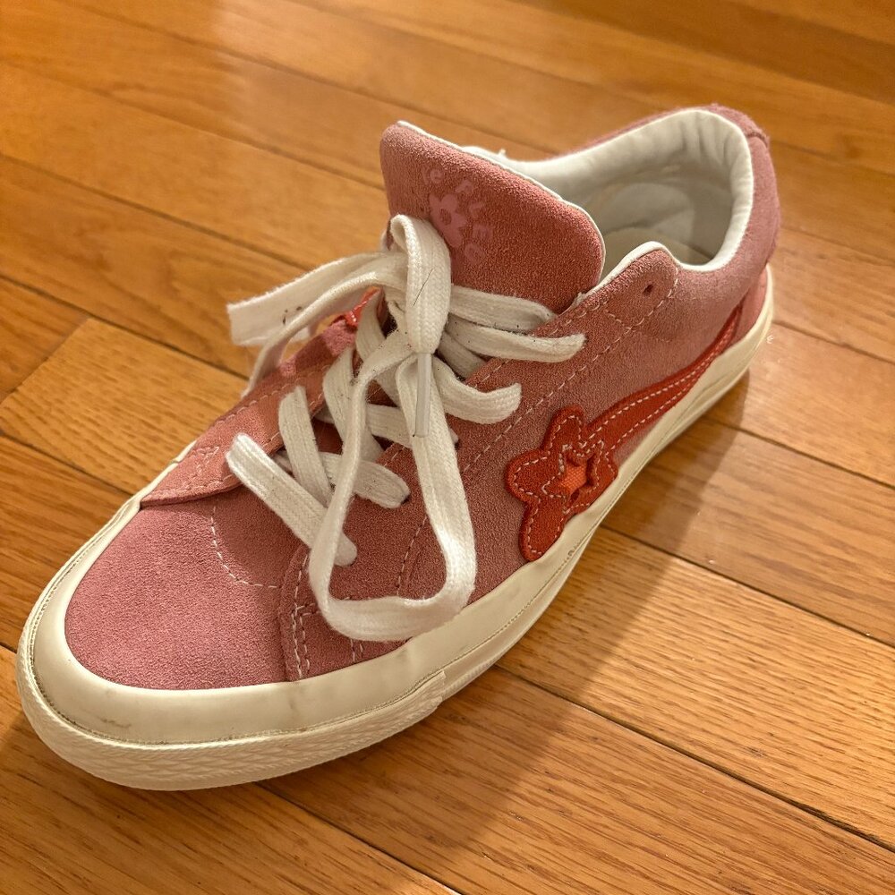 Golf Le Fleur x Converse One Star Ox Pink Orange Suede Sneakers  Women 8 / Men 6